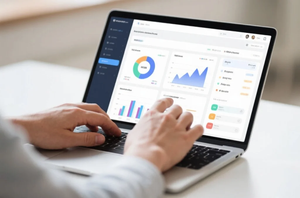 用户在电脑上操作预测平台界面